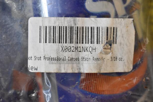 Packet of 3 Spot Shot Cleaner bottles, 18 oz each. New condition. Label reads "Professional Carpet Stain Remover."