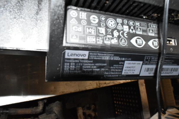 Lot of POS system items including Lenovo ThinkCentre monitor. Model: TIO3-Gen3, Serial: V030AD7C, Date: 2022-11-14.