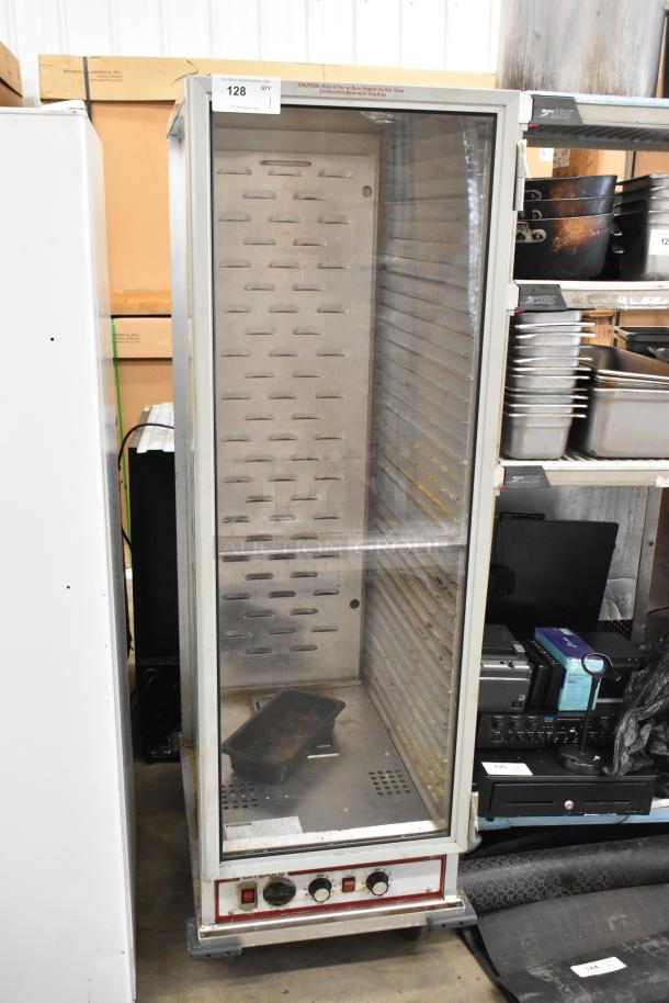 2023 Empura E-HP1836 metal heated holding/proofing cabinet on casters, good condition, 120V, 1 phase, commercial use.