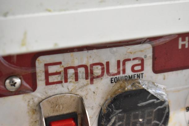 Empura E-HP1836 metal commercial heated holding/proofing cabinet, visible branding, on commercial casters, 120V, 1 Phase.