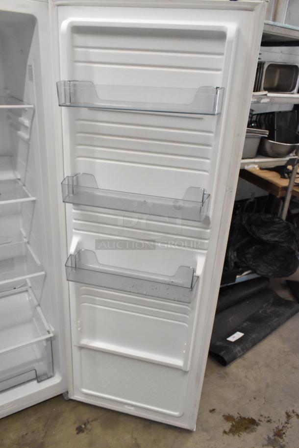Galanz GLF11UWEA16 single door reach-in cooler, 115 volts, 1 phase, clean interior, adjustable shelves.