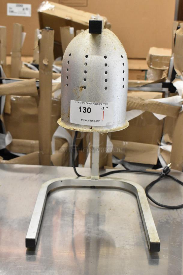 DL2112-S Metal Countertop 2 Heat Warming Lamp, 120V, 1 Phase. Used, with visible wear. Auction tag: #130.