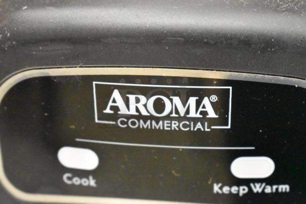 Aroma ARC-1130S Stainless Steel Rice Cooker, 120V, 1 Phase, commercial use, features "Cook" and "Keep Warm" buttons.