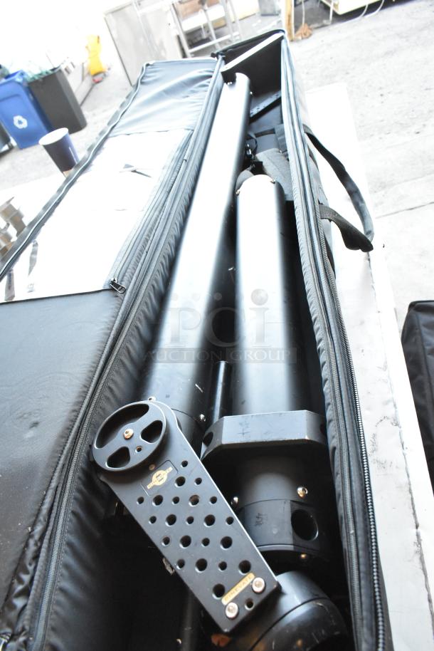 Cinevate 2 Pocket Jib Pro in black bags, excellent condition, includes essential components, ready for professional use.