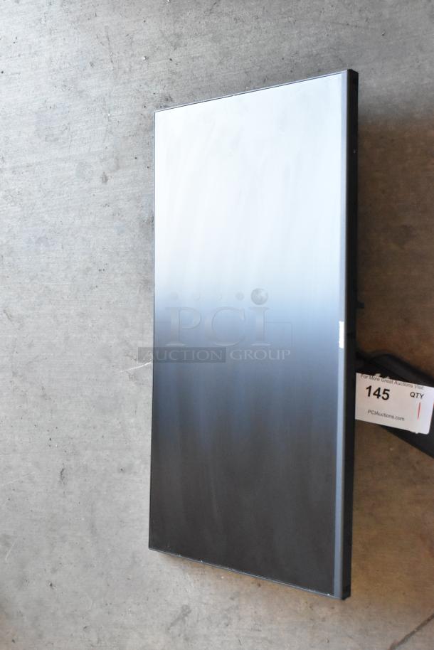 Element EM2FPAB24B monitor with wall mount, appears in good condition. Auction tag number 145 visible.