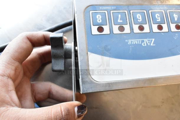 FMP Zap Timer, 115 Volts, 1 Phase; shows control panel with buttons labeled 4 to 8 and Zap Timer branding. Used condition.