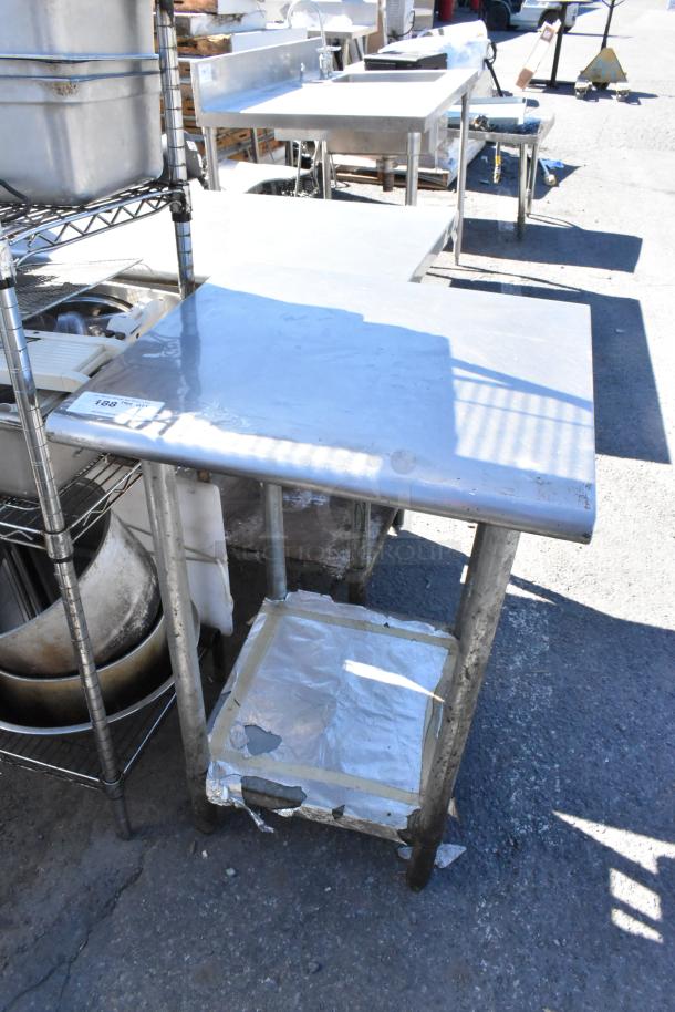 Stainless Steel Table w/ Metal Under Shelf. - Image 2 of 4