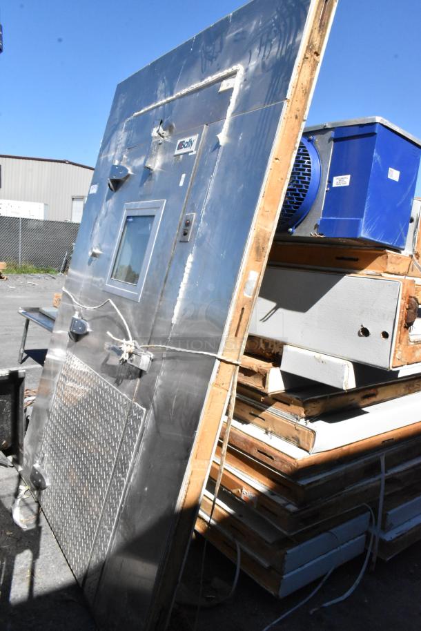 Bally Walk In Box with Copeland M6KP-0112-TAC-072 compressor, evaporator fan; 208-230V, 1-phase, shown in used condition.