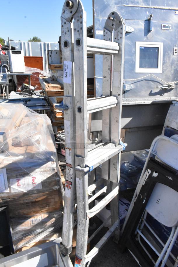 6 Various Items Including Ladder, Folding Chairs, Saw Horse, Table. 6 Times Your Bid! - Image 2 of 6