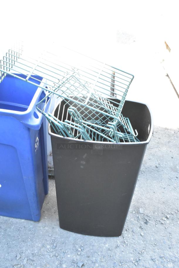 2 Poly Bins w/ Contents Including Wall Mount Storage Unit Pieces. 2 Times Your Bid! - Image 2 of 6