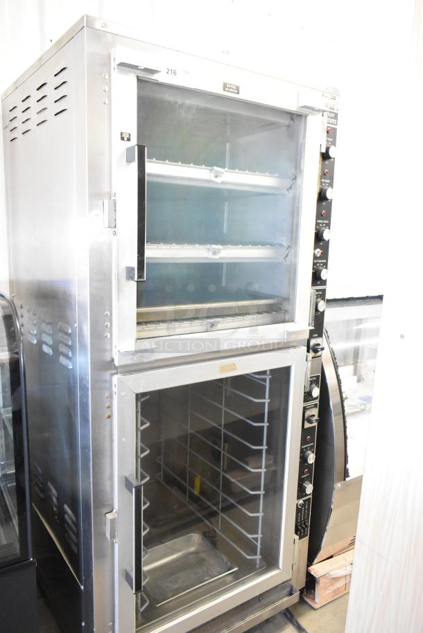 SuperSystems OP-3 stainless steel commercial electric oven proofer; 120/208V, 3 phase; features control panel and dual chambers.