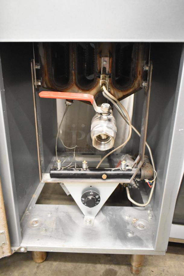 BRAND NEW Superior LG300-6 stainless steel commercial propane fryer, 90,000 BTU, scratch and dent, with 2 metal baskets.