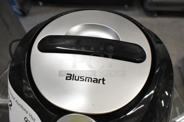 Blusmart HF-898LCD countertop air fryer in black and silver, 120 volts, 1 phase, featuring easy-to-use controls.