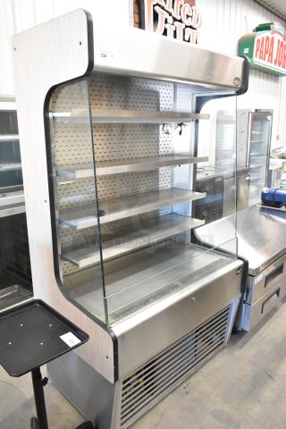 MillRock WC 4881 GT 48 commercial reach-in merchandiser with metal shelves, 208-230V, 1 phase, glass front, excellent condition.