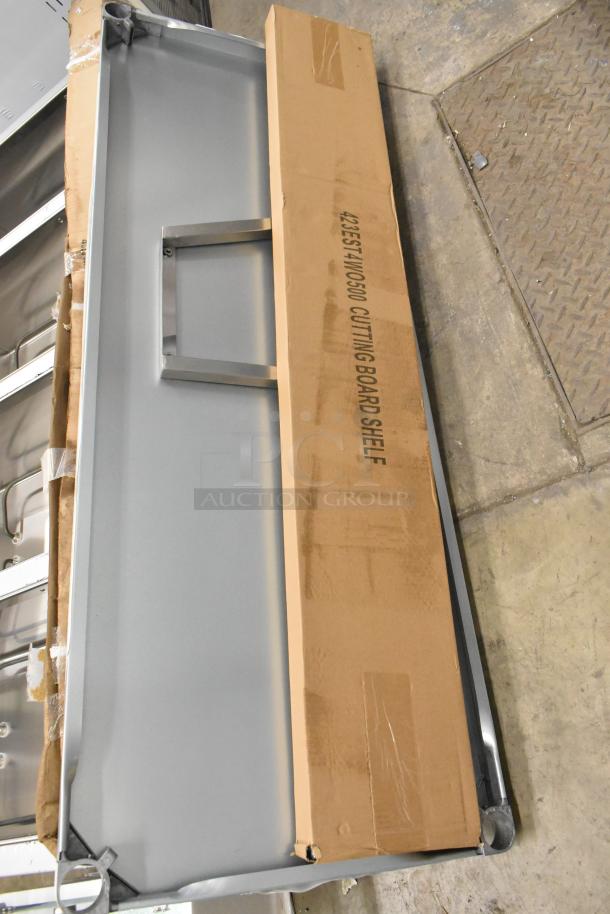 Brand new ServIt 423EST4WO500 stainless steel steam table, scratch and dent, four pan, electric, 120V, 1 phase.