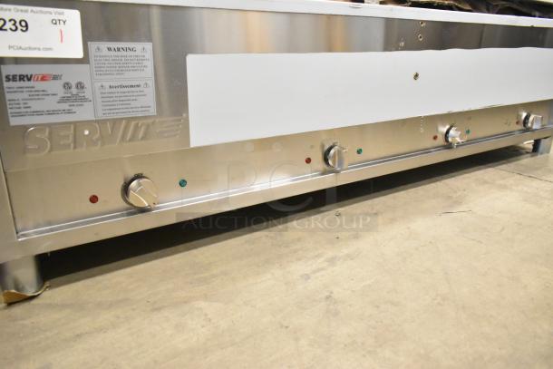 BRAND NEW 2025 ServIt 423EST4WO500 stainless steel steam table, four-pan capacity, electric, 120V, 1 phase, scratch and dent.