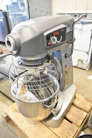 Brand new 2025 Hobart HL200 20 Quart Dough Mixer, includes mixing bowl, bowl guard, and whisk attachment, 100-120V.