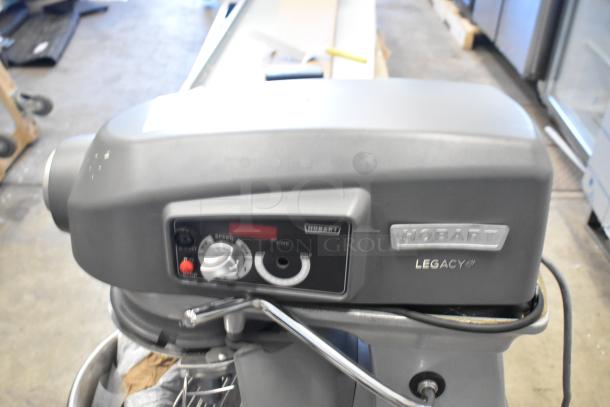 Brand new Hobart Legacy HL200 mixer, 20-quart, scratch and dent, includes bowl, guard, whisk, 100-120V, 1 phase.