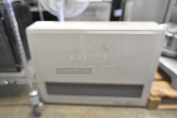Rinnai EX22CN natural gas direct vent wall furnace, beige, model EX22CN, good condition, suitable for efficient heating.
