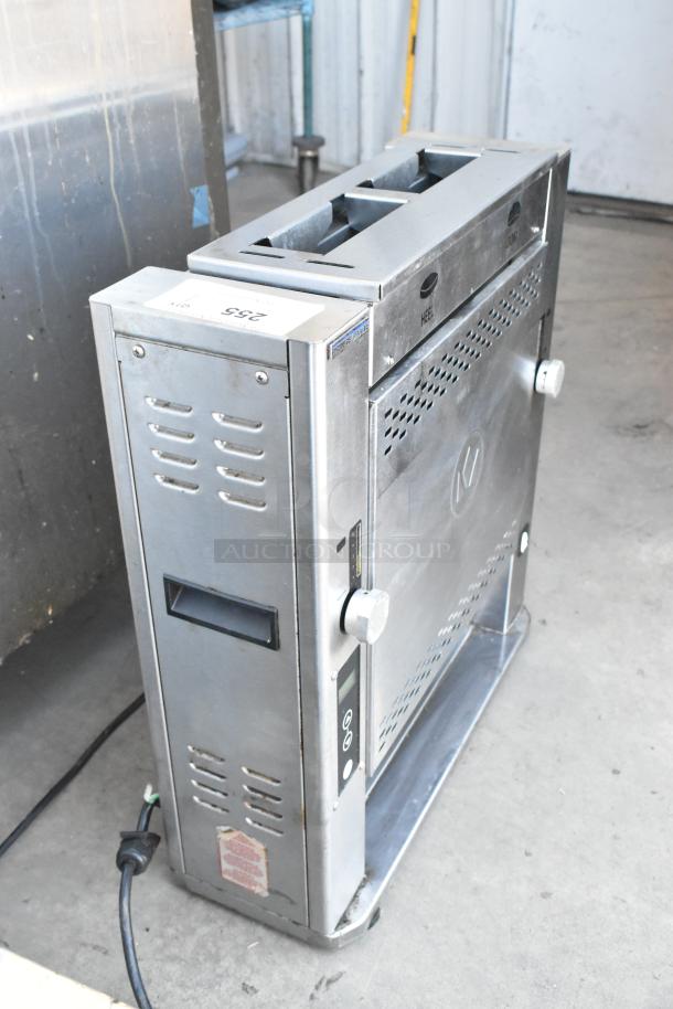Prince Castle CTS-WS stainless steel vertical contact toaster, countertop model, 120V, 1 phase, commercial use.