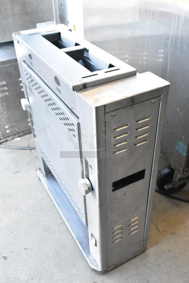 Prince Castle CTS-WS Stainless Steel Vertical Contact Toaster in good condition, 120V, 1 Phase. Ventilation slots visible.