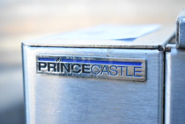 Prince Castle CTS-WS stainless steel vertical contact toaster, 120V, 1 phase, commercial use, notable Prince Castle logo on side.