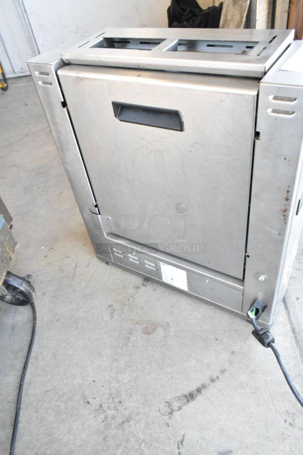 Prince Castle CTS-WS stainless steel commercial countertop vertical contact toaster, 120 volts, 1 phase, good condition.