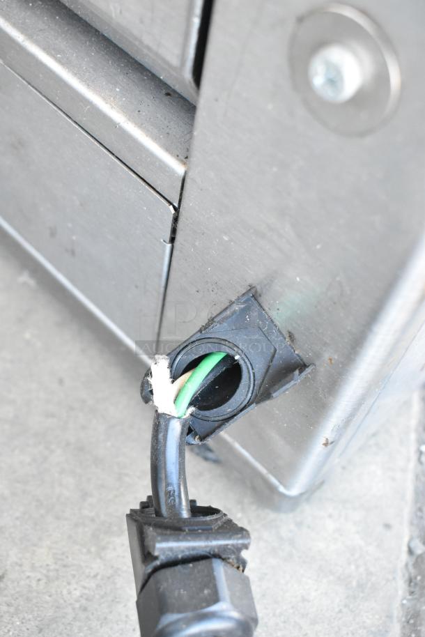 Prince Castle CTS-WS stainless steel contact toaster, 120V, visible power cord detail, good condition.