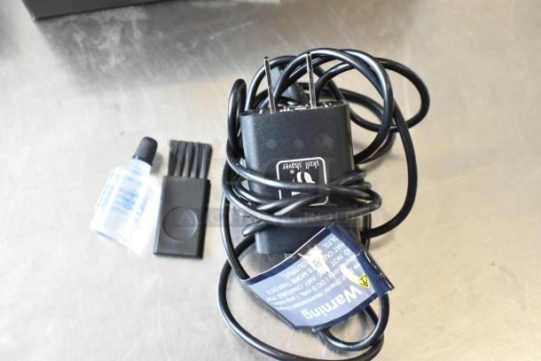 3 brand new Pitbull Gold Pro PBG4-8700 head and face shavers, with charger, cleaning brush, and lubrication oil.