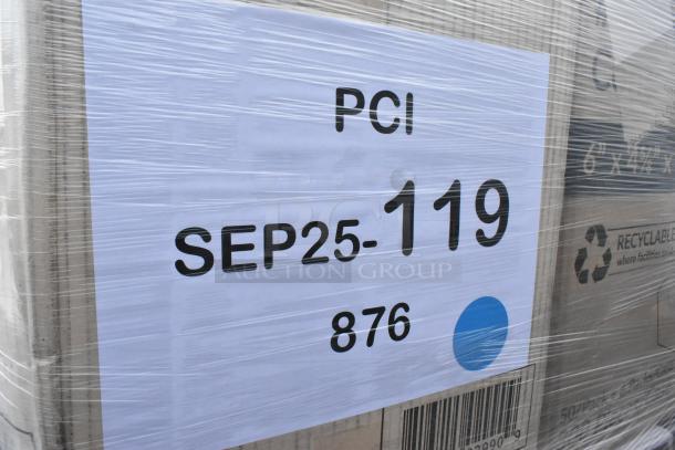 Packaging labeled "PCI SEP25-119" containing 38 new scratch and dent items, including plate covers and more.