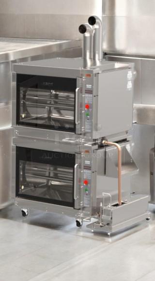 Hardt Inferno 4500 double stack gas rotisserie oven, excellent condition, fully tested, 120V, natural gas compatible.