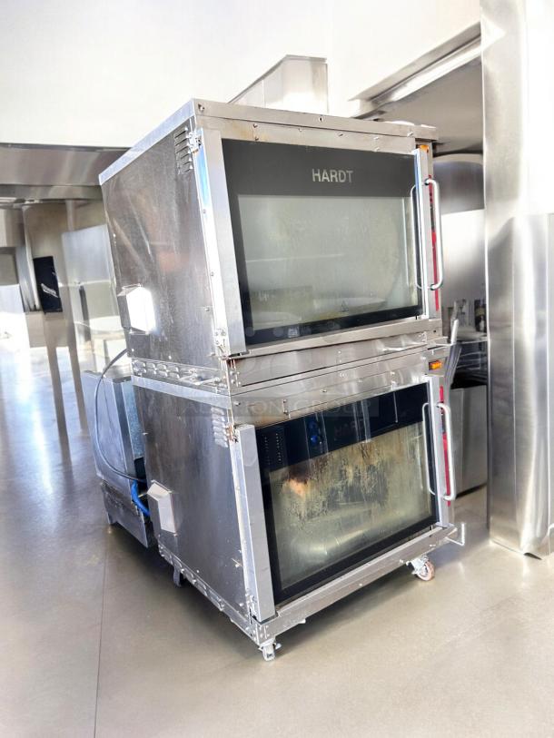 Hardt Inferno 4500 double stack gas rotisserie oven, stainless steel, outstanding condition, 120V/natural gas, tested and working.