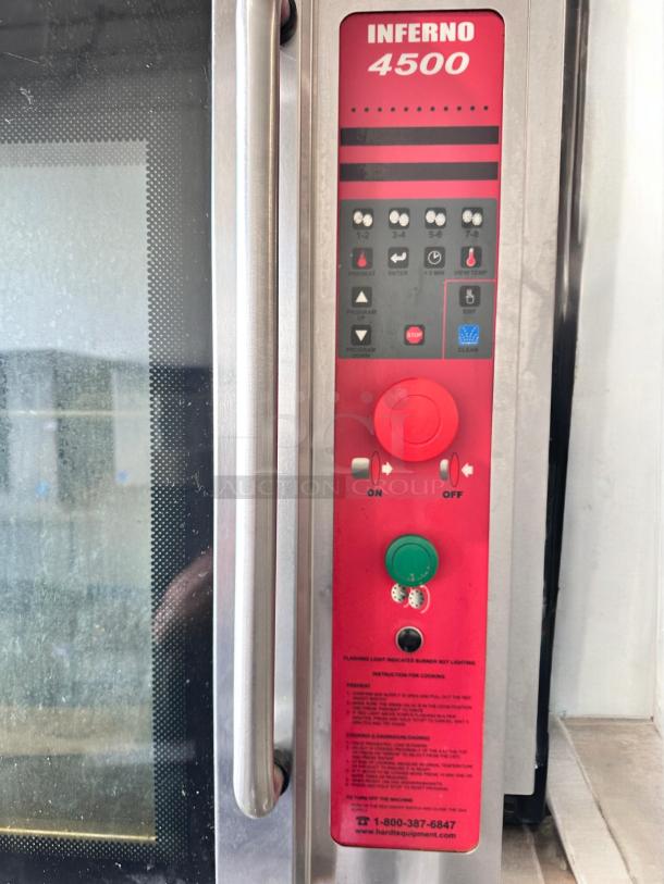 Hardt Inferno 4500 double stack gas rotisserie oven in outstanding condition, control panel visible, fully tested.