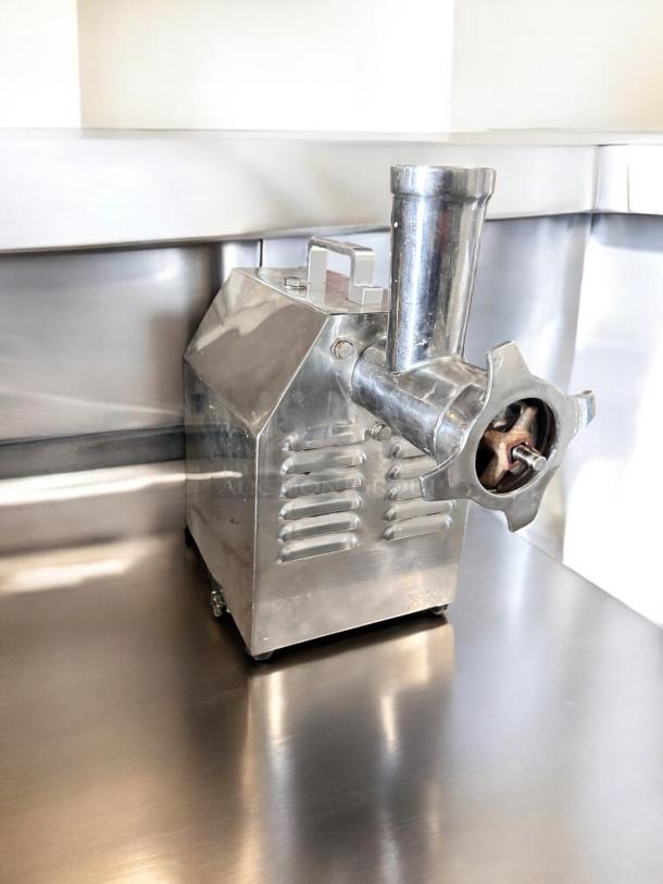 Avantco MG12 #12 commercial meat grinder, superb condition, stainless steel, tested, 110V, made in China.