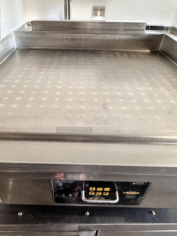 AccuTemp GGF1201A3650 36" Accu-Steam Gas Griddle in outstanding condition, fully tested, 120V, stainless controls visible.