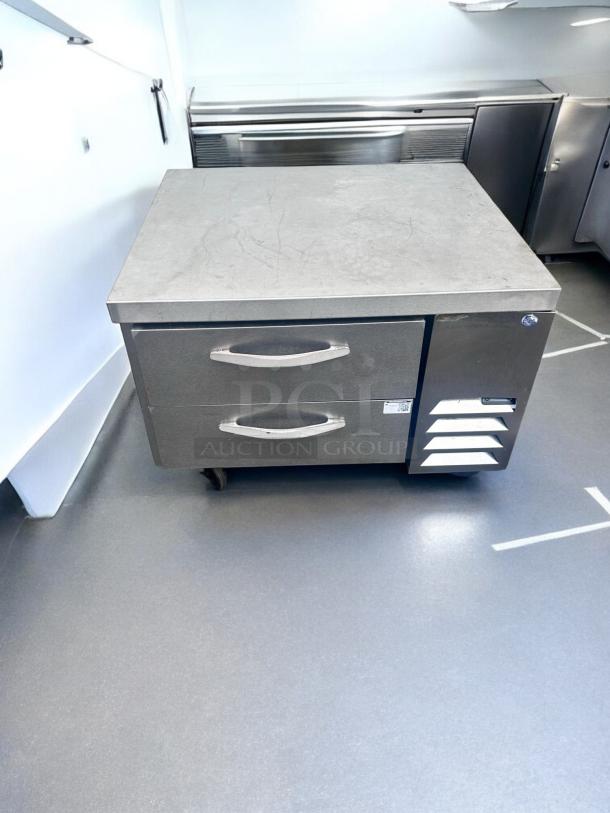 Beverage-Air WTRCS36HC 36" chef base with two drawers, stainless steel, flawless condition, fully tested, 115V.