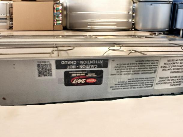 Hatco Glo-Ray Food Warmer GRAH-42D, 120V, great condition, double element, caution labels visible, fully tested.