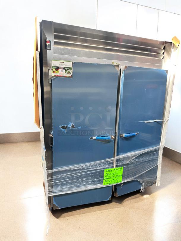 Brand new Traulsen AR23ZL-1 roll-in refrigerator, full-size, single section, factory sealed, left hinge solid door, 115V.