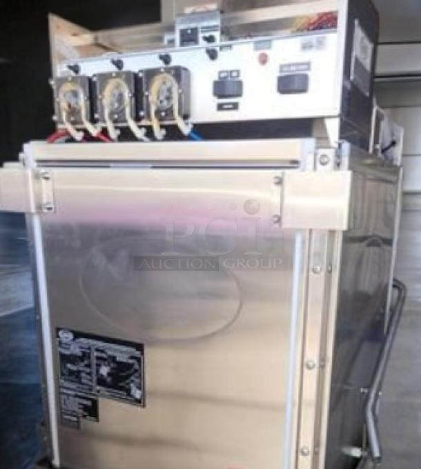 Immaculate CMA Ventless Low Temp Commercial Dishwasher, silver, 115V, single rack, undercounter model, fully tested.