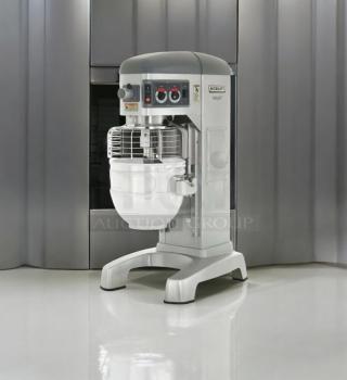 Hobart H600 60-quart planetary mixer in exceptional condition, floor model, 200-240V, fully tested and working.