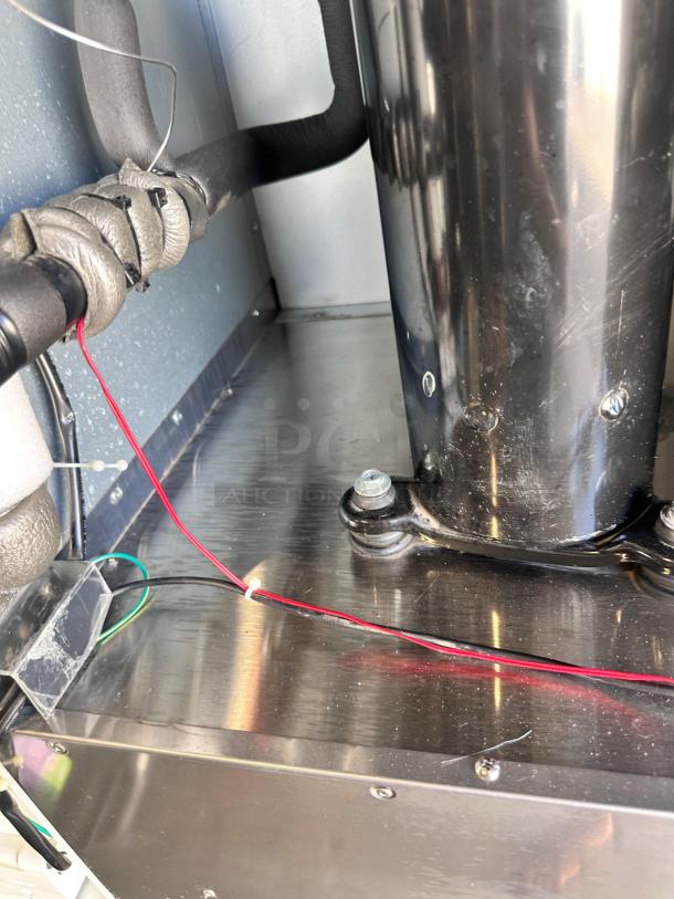 Scotsman BLMI-850A Ice Machine interior view, 2018 model, superb condition, fully tested, shows wiring and metal components.