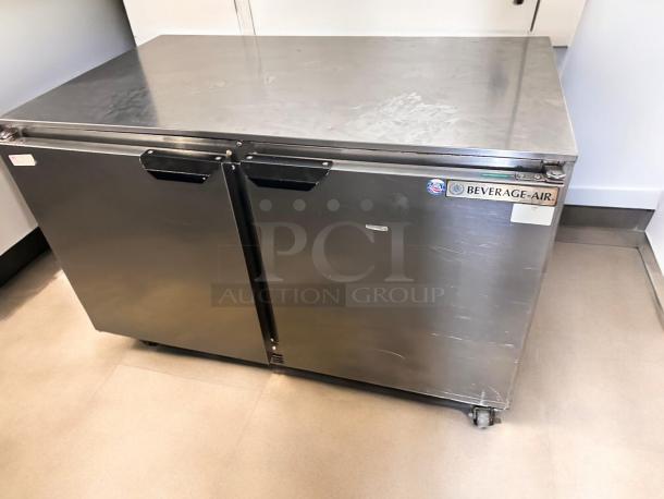Beverage-Air UCR48A-23 undercounter refrigerator, 48" wide, dual solid doors, excellent condition, fully tested, 115V.