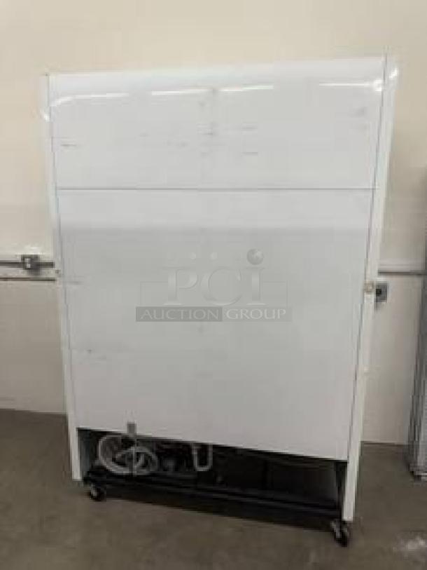 Beverage-Air sliding glass door merchandiser cooler, superb condition, fully tested, 115V, white exterior, commercial use.