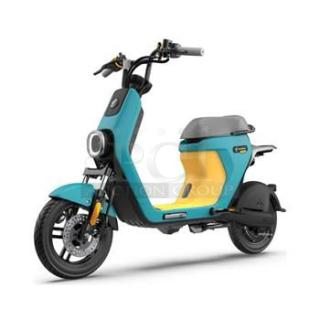 Segway Ninebot C80 electric moped scooter in superb condition, vibrant teal and yellow, with 115V charger included.