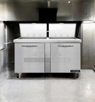 Continental Refrigerator SW60-24M 60" Sandwich/Salad Prep Table in superb condition; fully tested and functional, 115V.