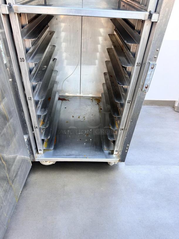 FWE TST-16-EPL Heated Holding Cabinet in outstanding condition, 220V, showcasing interior shelves. Fully tested and working.