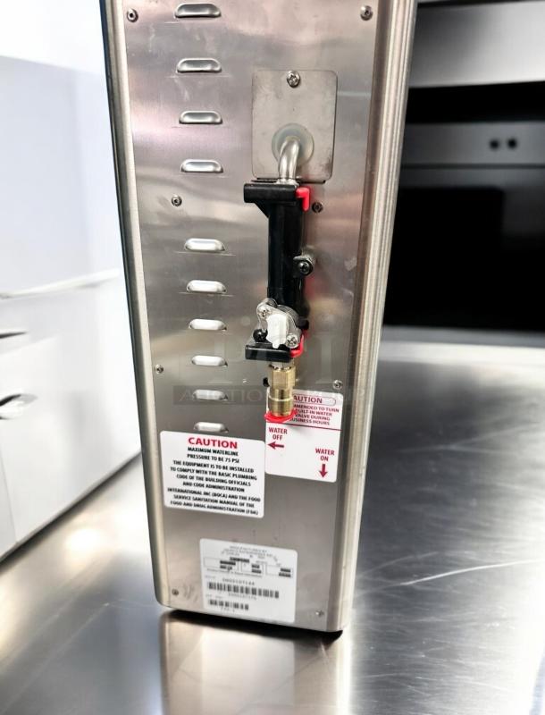 Newco FPM-1 Tomlinson Beverage Dispenser in superb condition, fully tested and working, featuring caution labels.