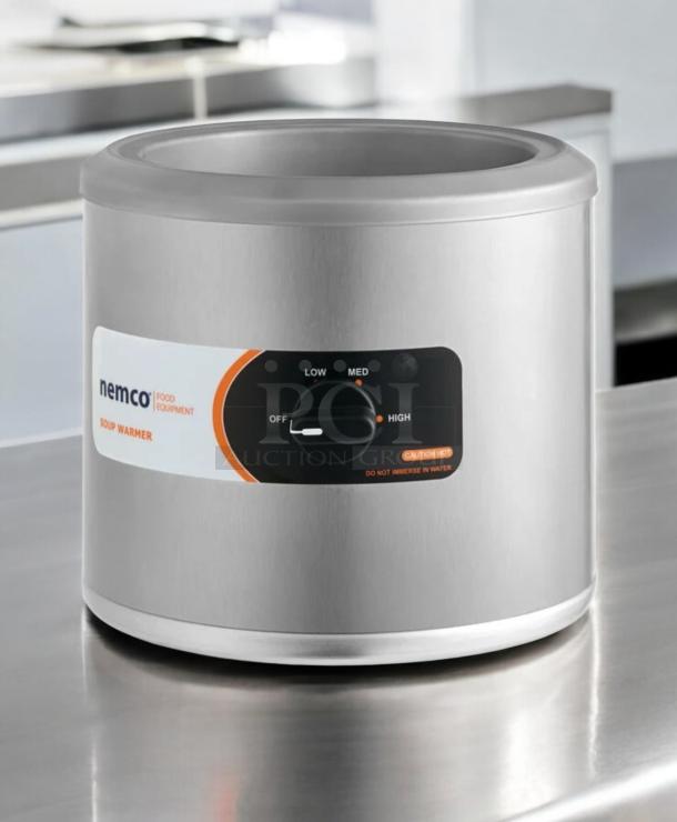 Nemco 6100A Soup Warmer in superb condition, 120V, fully tested. Features temperature controls and caution label visible.
