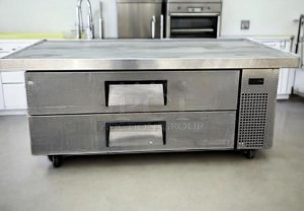 True TRCB-52 refrigerated chef base, 52", with 2 stainless steel drawers. Outstanding condition, fully tested, 115V.