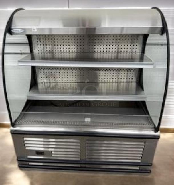 Kool-It KFM-36 refrigerated open air merchandiser, superb condition, 36-inch, stainless steel, 115V, fully tested and working.